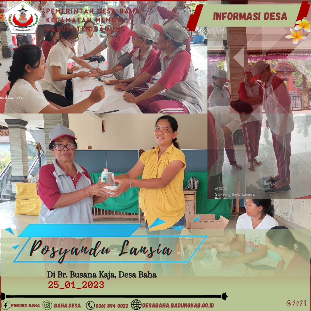 Posyandu Lansia Br. Busana Kaja Desa Baha